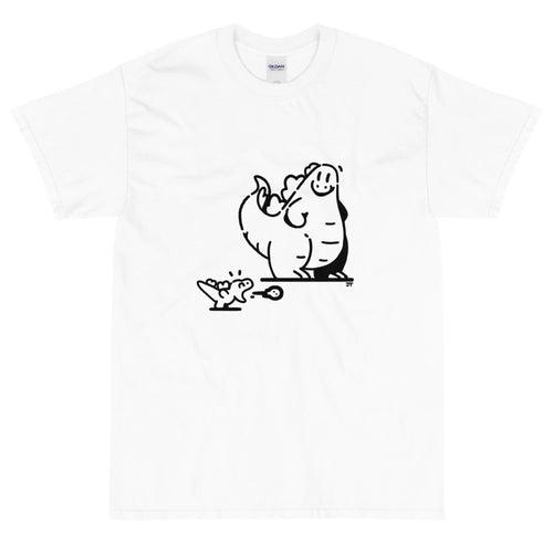 Kaiju & Kid Linework | Designer T-Shirt